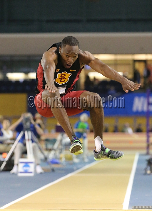 2016NCAAIndoorsSat-0121.JPG - Eric Sloan of USC took fourth in the men triple jump in 53-7 3/4 (16.35m) during the NCAA Indoor Track & Field Championships Saturday, March 12, 2016, in Birmingham, Ala. (Spencer Allen/IOS via AP Images)